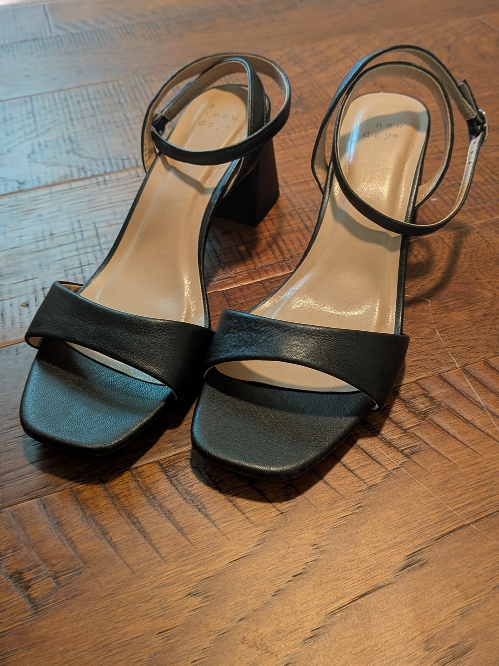 Target Black Block Heel Ankle-Strap Sandals